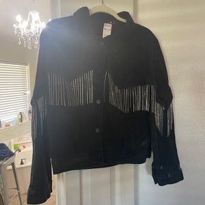 Black fringe tassel jacket